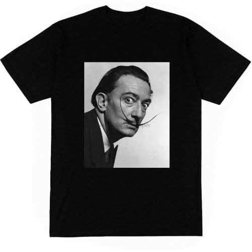T-shirt Homme dali salvador peinture portrait moustache amusant art paris