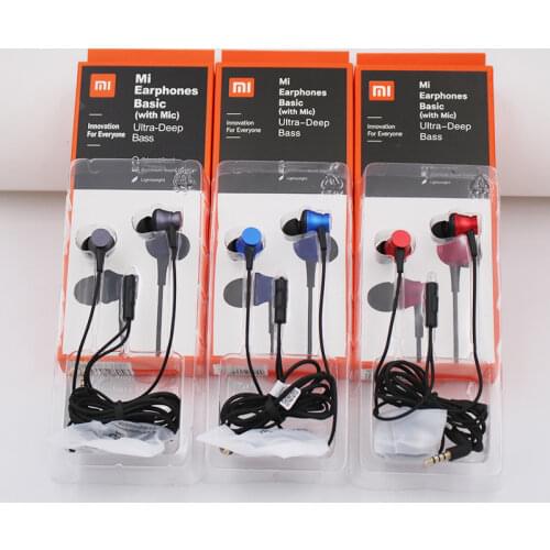 Xiaomi Piston 3 Earphone Fresh Version 3.5mm In-Ear Earsets With Mic For Mi Note 10 CC9 POCO X2 Pro Redmi Note 9 Pro Max 9S 8 8T