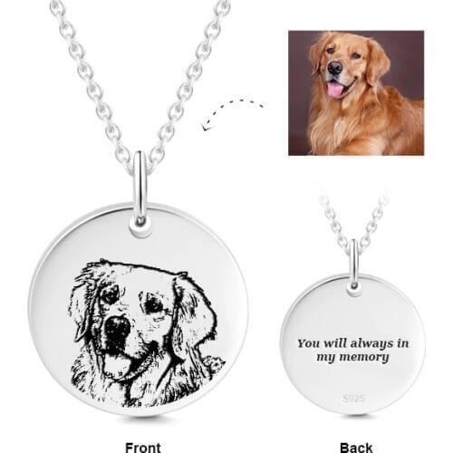 925 Sterling Silver Necklace Pendant- Personalized Engraved Necklaces Chain Adjustable 16”-20” Jewelry