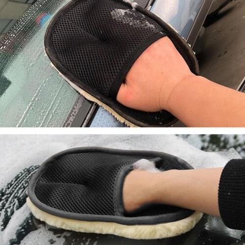Car Wash Gloves Microfiber Wool Soft Car Cleaning Cloth Dust Remover Sponge Car Paint Wash Care Tools