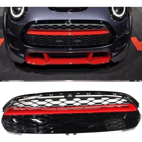 Front Grille For BWM Mini Cooper Cabrio F55 F56 F57 2014-2021 JCW Replacement Kit Upper Bumper Grill