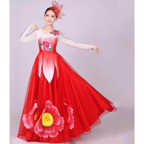Flamenco Dress For Adult Spanish Bullfight Dancing Long Dresses Satin Skirt Gypsy Clothes Stage Performance Costume DL7178
