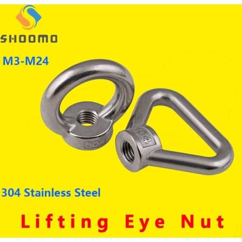 Lifting Eye Nut Ring Nut Thread Eye Nut Marine Lifting Eyenut Ring Nuts Loop Hole For Cable Rope Lifting 304 Stainless Steel