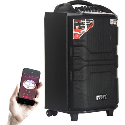 200W Big Power Speaker Portable Bluetooth 12 Inch Outdoor Speaker Bass Adjustable Stereo Subwoofer Louderspeaker With Wheels