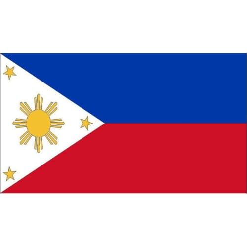 Lovely KK Philippines Flag Helmet Decal Reflective Cover Scratches Car Stickerpvc 13.9CM X 7.8CM