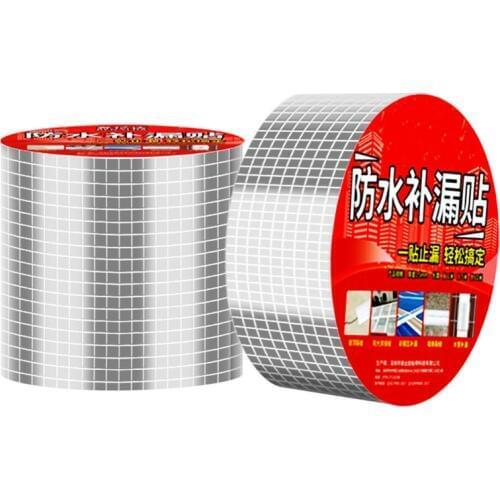 Strong Self-adhesive Butyl Rubber Tape Aluminum Foil Roof Waterproof Patch Tape Seal Repair Leak Sticker Sun Protection Film