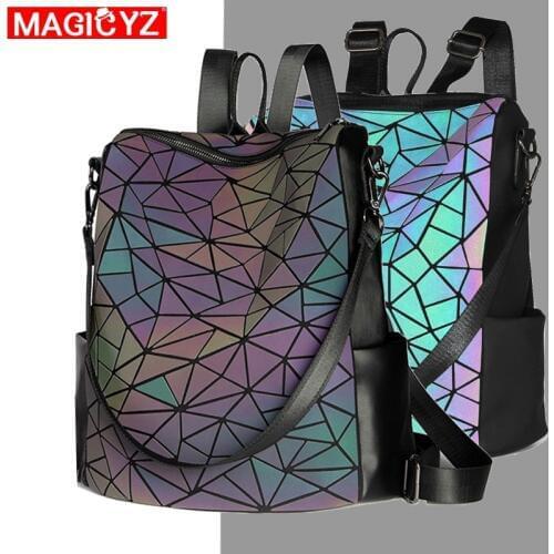 Luminous large Women Backpack Female Sequin Travel Bag School Backpack For Teenage Girls holographic Bagpack sac a dos mochila
