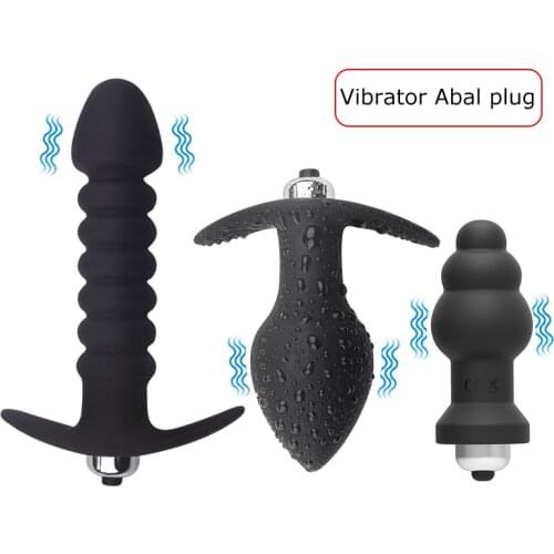 Silicone Anal Plug Vibrating Butt Plug Small Anal Sex Toys for Men Woman Vibrator Prostate Massage Anal Beads 3 Style Buttplug