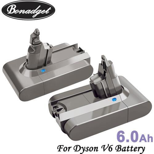 Bonadget 21.6V 6000mAh Li-ion Replacement DC58 V6 18650 Battery For Dyson V6 DC58 DC59 DC61 DC62 DC72 DC74 Power Tools Battery