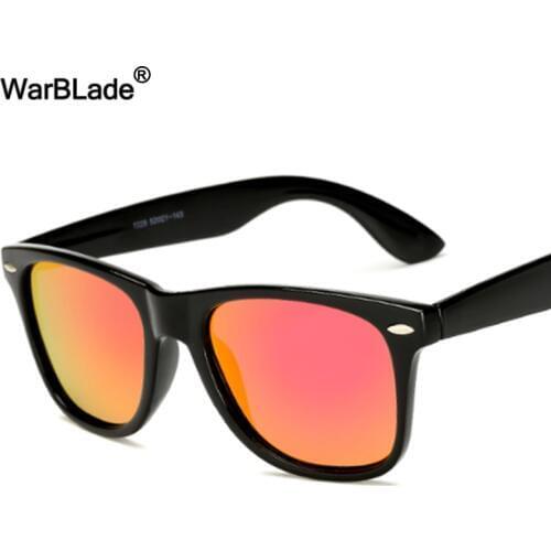 WarBLade Men Women Polarized Sunglasses Fahsion Men Driving Mirror Coating Points Black Frame Eyewear Male Sun Glasses UV400