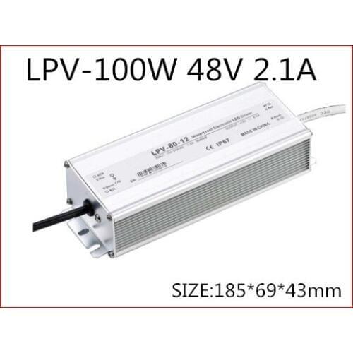 100W 48V 2.1A LED constant voltage waterproof switching power supply IP67 for led drive LPV-100-48