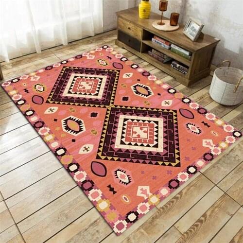 Bohemia Geometric Ethnic Carpet Living Room Coffee Table Soft Flannel Bedroom Carpet Boho Decor Home Dining Room Rug