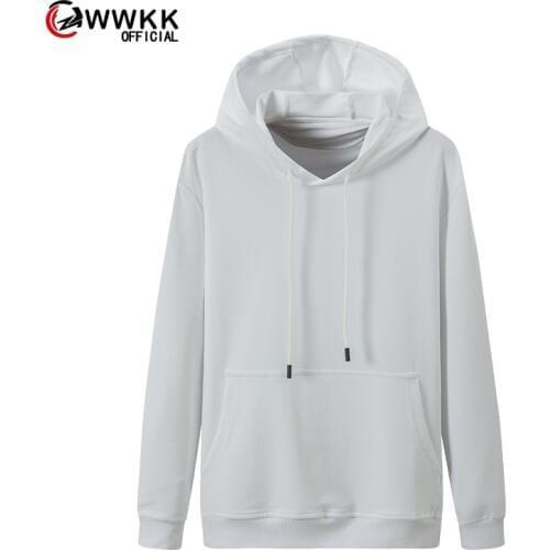 WWKK 2020 Autumn And Winter Brand Sweatshirts Men High Quality Brand Solid color Fashion Mens Hoodies Thickened Mens Hoodie