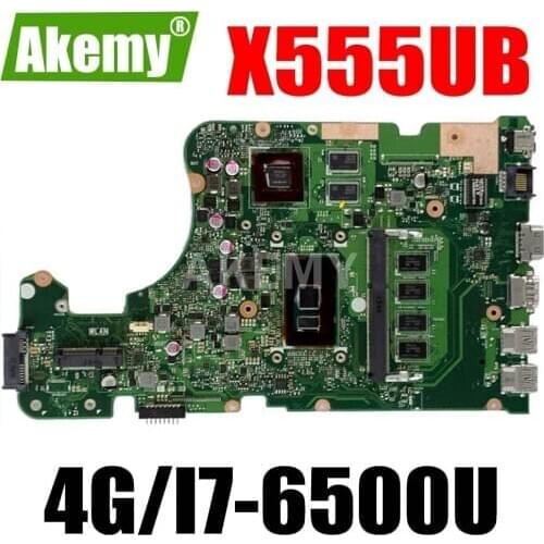 X555UB 4G/I7-6500U GT940M For Asus X555UQ X555UF X555UJ X555UB Mainboard Motherboard 90NB0AQ0-R02300