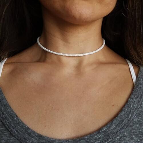 27 Style New Design Beads Choker Necklace for Women Simple Silver Color Link Chain Long Statement Necklace 2020 Fashion Jewelry