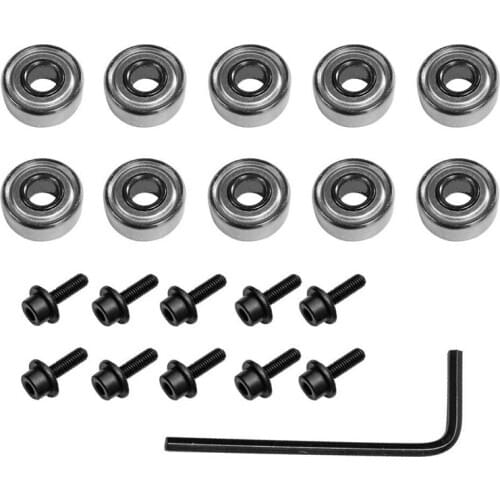 10Pcs Router Bits Top Mounted Ball Bearings Guide for Router Bit Bearing Repairing Replacement Accessory Kit