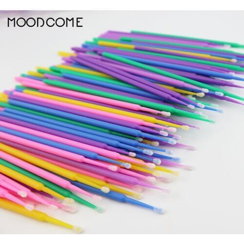 100 PCS Disposable Micro Brushes Applicator Mascara Wands for Eyelash Extensions Professional Lash extension Supplies Eye Brush