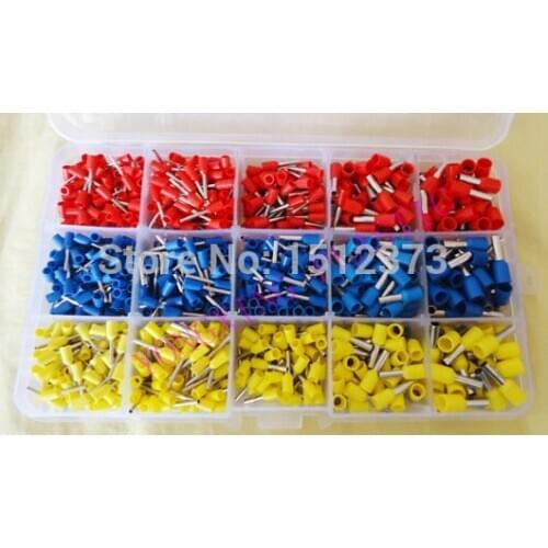 1035pcs insulated cord end terminal kits wire ferrules E0508/E7510/E1008/E2508/E4009 combine