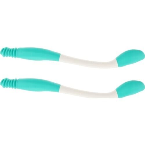 2pcs Anti-Slip Long Handle Reach Elderly Wiper Disabled & Handicapped Toilet Paper Wiping Aid Self Wipe Tool Patient Helper