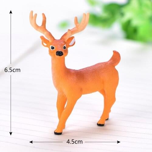 3pcs Micro Landscape PVC Ornaments Horticultural Plants Sika Deer Animal Ornaments Deer Plastic Accessories
