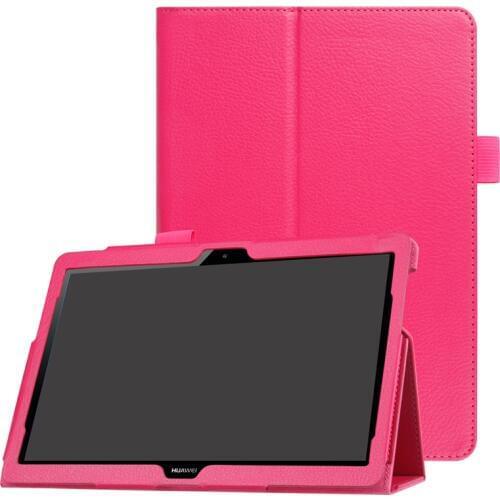 30pcs Business Litchi Book Flip Case for Huawei MediaPad T3 10 AGS-W09 AGS-L09 T3 9.6 inch Tablet Cover for Honor Play Pad 2