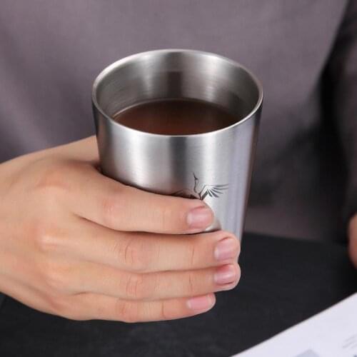 350ml/300ml New Stainless Steel Metal Beer Cup Wine Cups Coffee Tumbler Tea Milk Mugs Home Bar Party Coffee Mug Tumbler