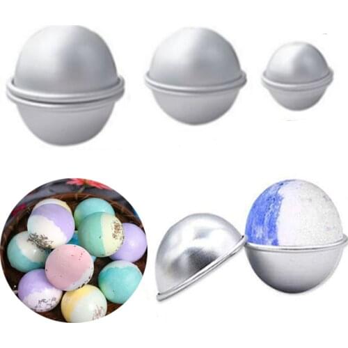 6pcs/set New Bath Bomb Molds Aluminum Alloy Ball Sphere Bath Bomb Mold Cake Baking Pastry Mould