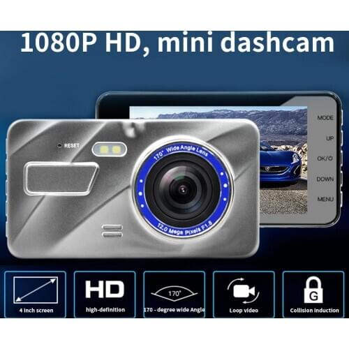 3.6 Inch HD 1080P 170 Degree Car DVR Dual Lens Wide-angle Camcorder Dash Cam car Accessories