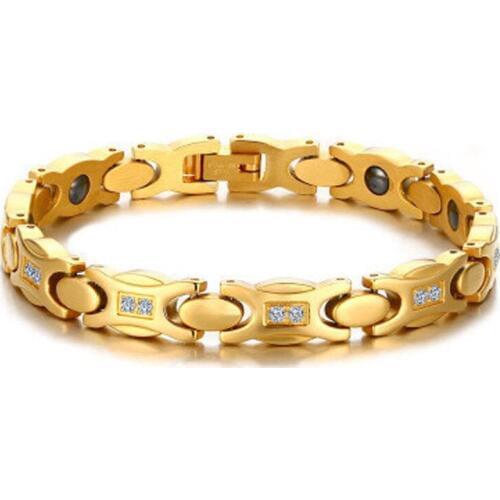 Girl Energy Bracelet Magnet Bracelet Health Care Elements Women Gold Color Polished Bracelets For Women Girlfriend Gift