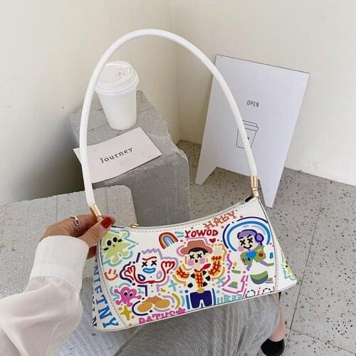 Brand Design PU Leather Handbags For Women 2021 Shoulder Bag Female Small Elegant Totes Lady Handbag Clutch Luxury Underarm Bag