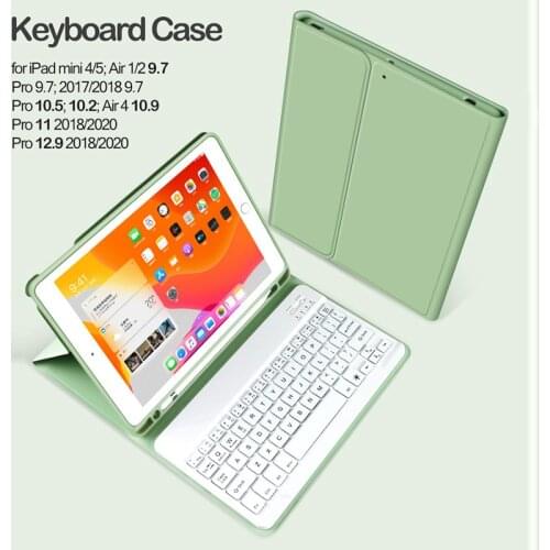 For IPad Air 1 2 3 4 Mini 4 5 Case with Bluetooth Keyboard for IPad Pro 10.5 11 12.9 2018 2020 Cover with Pencil Holder 9.7 10.2