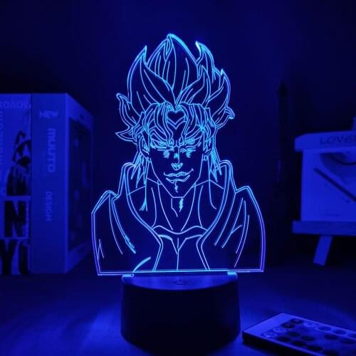 Manga JoJo Bizarre Adventure Anime Room Decor USB Light Table Lamp For Bedroom Valentines Day Gift For Boyfriend Nightlight Anim
