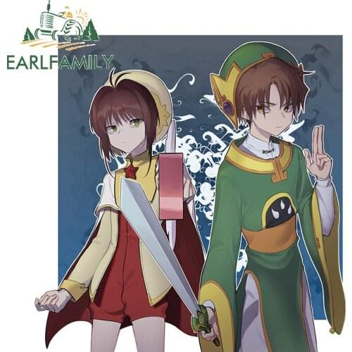 EARLFAMILY 13cm x 12.7cm for Cardcaptor Sakura Vinyl Car Stickers Personality Motorcycle Waterproof Scratch-proof Window Decal