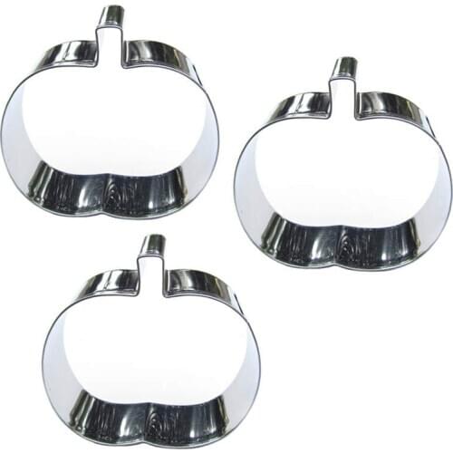 Apple shape 3 piece biscuit cutting molds, baking tools, cake decorating soft candy tools