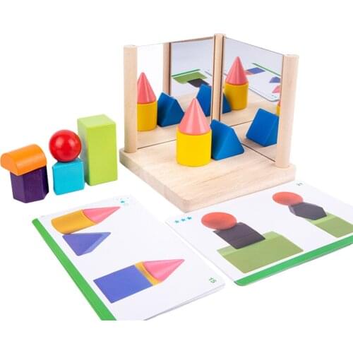 Colorful Stacking Blocks Construction Building Mirror Imaging Playset Game