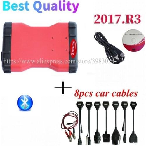 RED Best Diagnostic Repair Tool VD DS150E CDP 2017.R3 With Keygen OBD LED 3 in 1 Scanner Car Truck Accessories Diagnostic Tool