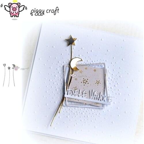 Piggy Craft metal cutting dies cut die mold Moon star heart strip Scrapbook paper craft knife mould blade punch stencils dies