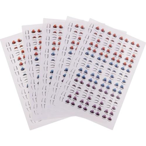5 Sheets Eye Stickers Water Decals Anime Figure Dolls Eye Paster