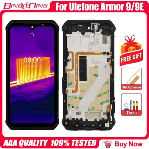 New Original 6.3 Inch Touch Screen+2340X1080 LCD Display+Frame Assembly Replacement For Ulefone Armor 9/9E Android 10 SmartPhone