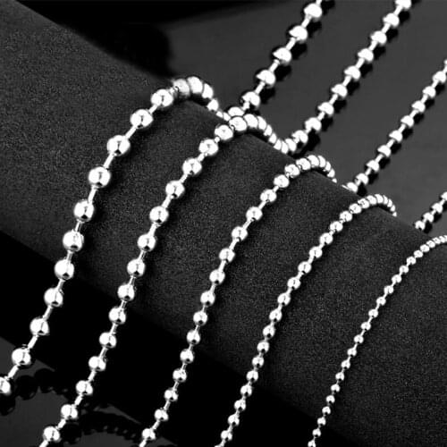 1.6/2/2.4/3mm Width Silver Color Chains Link Chain Necklace for Men Women Fashion Jewelry Accessories Gifts