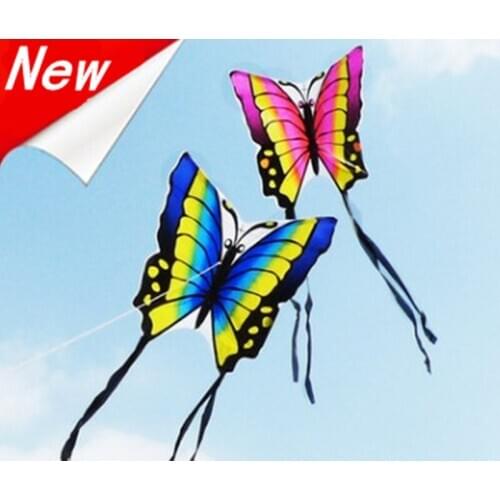 Couple Butterfly Kite Flying Children Outdoor Kids Sports Toy Game Colorful Long Tail Kite