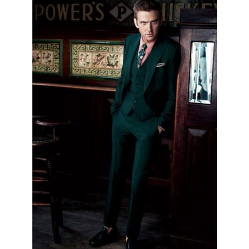 Latest Coat Pant Designs Green Wedding Men Suit Slim Fit 3 Piece Tuxedo Custom Suits Groom Prom Party Blazer Terno Masuclino Z67