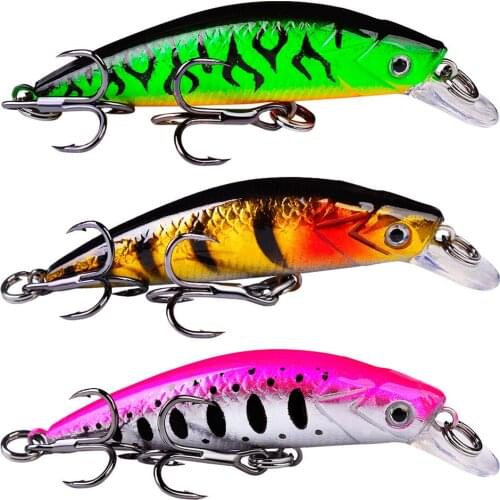 Minnow Fishing Lure 6g 6cm 3D Eyes Crankbait Wobbler Sinking Artificial Plastic Hard Bait Fishing Tackle Tool
