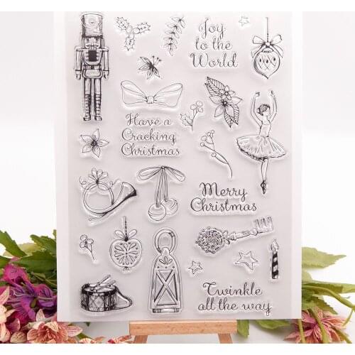 Christmas Transparent Clear Silicone Stamp/Seal for DIY scrapbooking/photo album Decorative clear stamp sheets