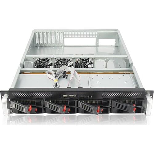 2U server chassis, 8-bit hot swap RAID disk array, video monitoring Internet bar storage rack