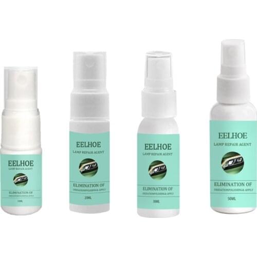 Headlight Repair Agent with Sponge Automotive Scratch Yellowing Fuzzy Restoration Cleaning Helper-10/20/30/50ml