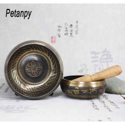 Tibetan Singing Bowl Decorative-wall-dishes Home Buddhism Decoration Dharma Monks Lama Supplies Chakra Nepal Handmade Bowl