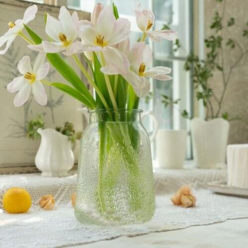 Vase Nordic Home Decor Transparent Glass Home Decoration Accessories Living Room Flower Pot Bathroom Terrarium ваза для декора