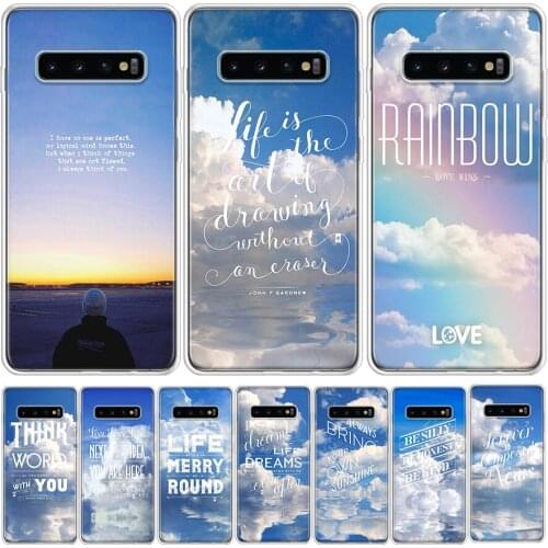 Inspirational text written in the sky Phone Case For Samsung GalaxyA90 A71 A70 A51 A50 A41 A40 A30 A21 A10 A9 A8 A7 A6Plus M30S