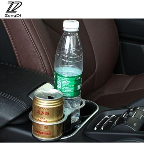 ZD 1Pc Car water cup holder Double mouth for Fiat VW Polo Golf MK4 4 MK7 Touran T5 Bora Skoda Rapid Fabia Yeti Superb 2017